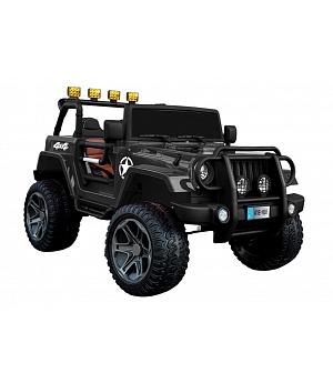 Coche eléctrico infantil Jeep WXE-1688 4x4, 4WD, negro, 12v - LE4428